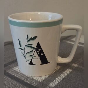"A" Monogrammed Coffee Mug